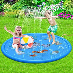Sprinkle Splash 170 CM Inflatable Water Play Mat: Ultimate Summer Fun for Kids in the Pool, Lawn, and Beach