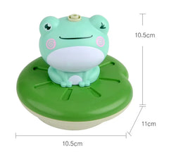 Electric Spray Water Floating Rotation Frog Sprinkler Shower Game: A delightful bath toy for children's swimming and bathroom fun. Perfect as a gift for kids.
