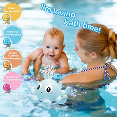 Electric Spray Water Shower Bath Toys with Light, Music, and LED - Perfect Bathtub Fun for Kids