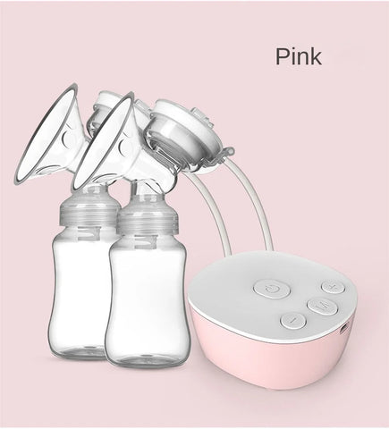 Double Electric Breast Pump USB Electric Breast Pump With Baby Milk Bottle Cold Heat Pad BPA Free Powerful Breast Pumps