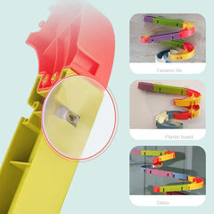 Baby Bath Toys DIY Slide Tracks Pipeline Yellow Ducks Bathroom Bathtub Play Rainbow Shower Water Educational Toys For Children