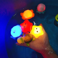Glow-in-the-Dark Animal Washing Water Set with Floating Lights, Net Fishing, and Playful Fish – A Delightful Baby Bath Toy for Children