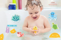 Baby Bathtub Bathroom Toys Ocea Animals Puzzle Toy EVA Education Learning Foam Fish Water Toys Bathing Game for 2 3 Years Kids