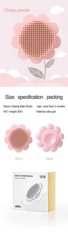 Silicone Bath Brush for Baby Care gentle and massaging tool for baby hair  and body bath time