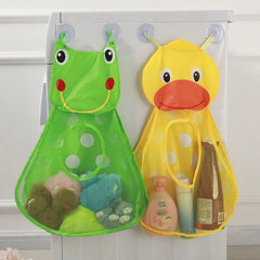 Baby Bath Toys Cute Duck Frog Mesh Net Toy Storage Bag Strong Suction Cups Bath Game Bag Bathroom Organizer Water Toys for Kids