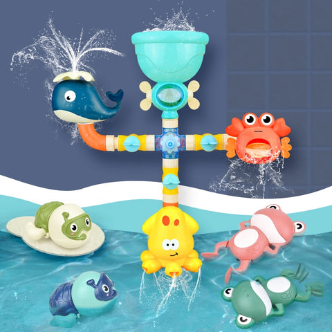 VATENIC Kids Fun Bath Toys, Toddlers Bathtub Basketball Hoop Water Play Set For Baby Girl Boy 3 Balls Included